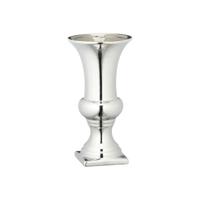 Bellatio design Vaas - zilverkleurig - kelk - keramiek - 13 x 25 cm