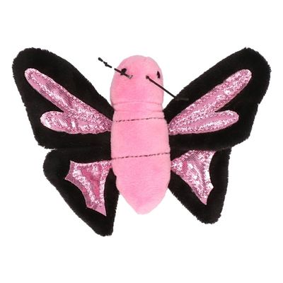 Speelgoed knuffel roze vlinder