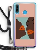 Orange lips: Huawei P30 Lite Transparant Hoesje met koord