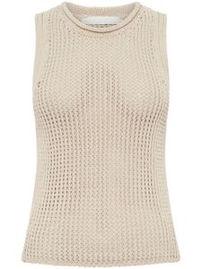 Dion Lee débardeur Grid Mesh - Blanc