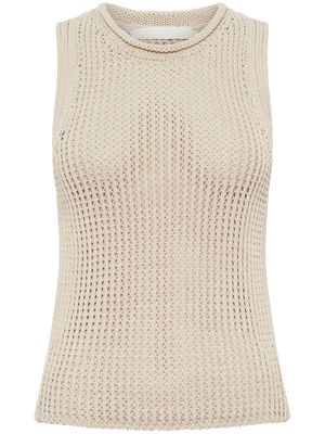 Dion Lee débardeur Grid Mesh - Blanc