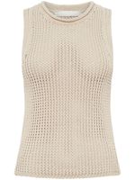 Dion Lee débardeur Grid Mesh - Blanc