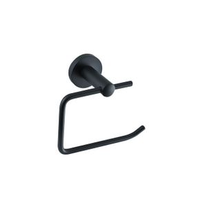 Fortifura Calvi Toiletrolhouder - zonder klep - rond - Mat Zwart SW639933
