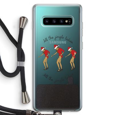 Jingle Ladies: Samsung Galaxy S10 Plus Transparant Hoesje met koord