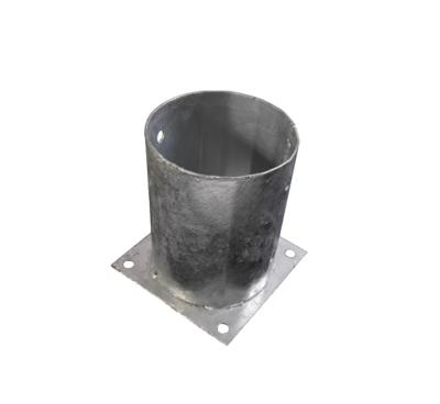 Waelbers Paalhouder op plaat rond 100mm, thermisch verzinkt (FV) - 1 Stuk(s) - 428383.99
