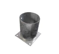 Waelbers Paalhouder op plaat rond 100mm, thermisch verzinkt (FV) - 1 Stuk(s) - 428383.99