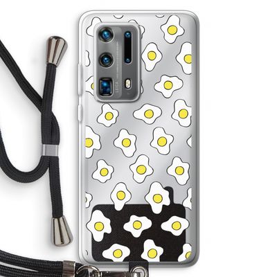 Spiegeleitjes: Huawei P40 Pro Plus Transparant Hoesje met koord