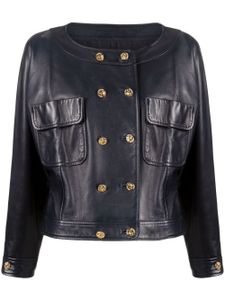 CHANEL Pre-Owned veste en cuir Mademoiselle 2016 - Noir