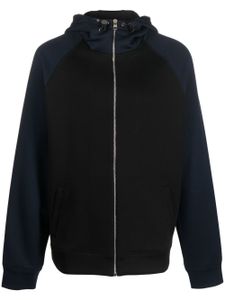 Alexander McQueen hoodie zippé à design colour block - Noir