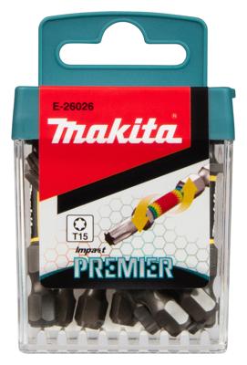 Makita Accessoires Slagschroefbits T15x50mm | Impact Premier | 10 stuks - E-26026 Makita Accessoires Slagschroefbits T15x50mm | Impact Premier | 10 stuks - E-26026