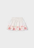 Mayoral Zomer rok embroidery meisjes - bone wit