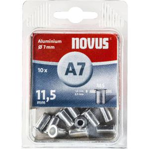 Novus Office 106440800 Popmoer (Ø x l) 7 mm x 11.5 mm M5 Aluminium Aluminium 10 stuk(s)