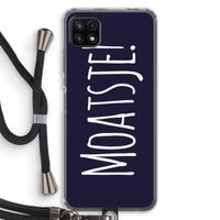 Moatsje!: Samsung Galaxy A22 5G Transparant Hoesje met koord