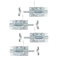 Deltafix schuifslot/hangslotgrendel - 4x - 10 x 5cm - verzinkt staal - deur - schutting - hek