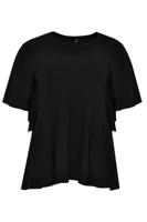 Yoek Blouse met wijde mouwen | Zwart | Maat L Yoek Blouse met wijde mouwen | Zwart | Maat L