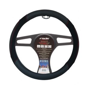 Simoni Racing Stuurwielhoes Shammy Black Zwart/Rood Kunstleer SRCVT59N