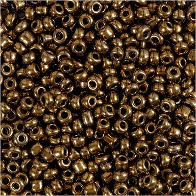 Creativ Company Rocailles, d 3 mm, afm 8/0, gatgrootte 0,6-1,0 mm, brons, 25 gr/ 1 doos Creativ Company Rocailles, d 3 mm, afm 8/0, gatgrootte 0,6-1,0 mm, brons, 25 gr/ 1 doos