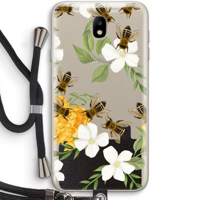 No flowers without bees: Samsung Galaxy J7 (2017) Transparant Hoesje met koord