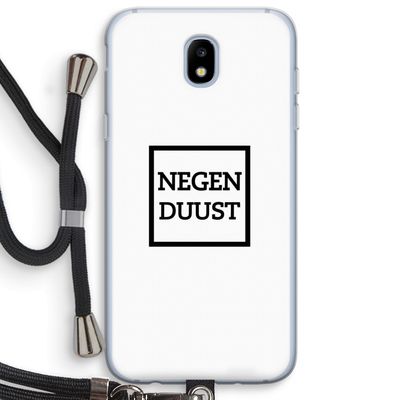 Negenduust vierkant: Samsung Galaxy J5 (2017) Transparant Hoesje met koord