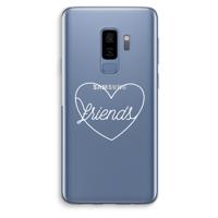 Friends heart pastel: Samsung Galaxy S9 Plus Transparant Hoesje