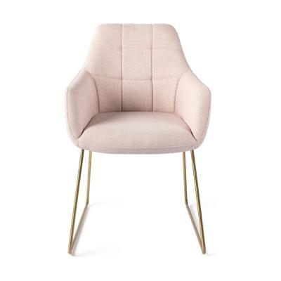 Jesper Home Noto eetkamerstoel Petal Pink slide gold