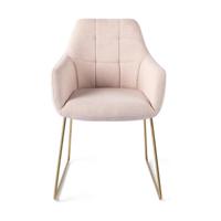 Jesper Home Noto eetkamerstoel Petal Pink slide gold