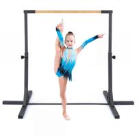 Turnstang Horizontale Turnstang In Hoogte Verstelbaar tot 12 Standen met een Metalen Frame en Antislipvoet Zwart