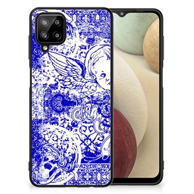 Telefoonhoesje Samsung Galaxy A12 Angel Skull Blauw