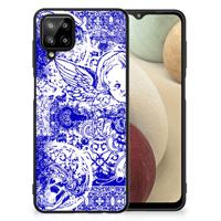 Telefoonhoesje Samsung Galaxy A12 Angel Skull Blauw