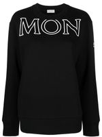 Moncler pull à logo imprimé - Noir