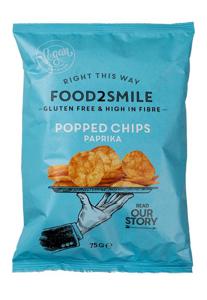Food2Smile Popped chips paprika glutenvrij lactosevrij (75 gr)