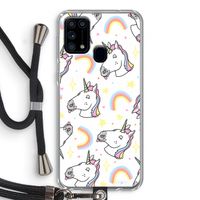 Rainbow Unicorn: Samsung Galaxy M31 Transparant Hoesje met koord