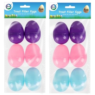 Suprise eieren - 12x stuks - multicolor - kunststof - paasversiering - paaseieren