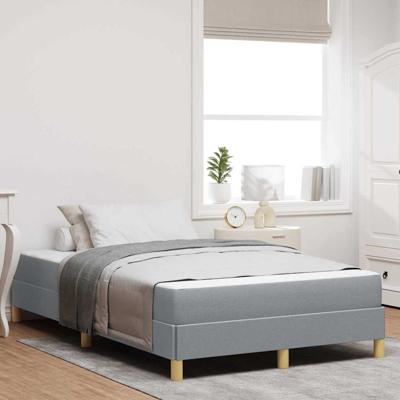 Boxspring bed Taupe, Bruin 120 x 200 cm Stof, Engineered Hout