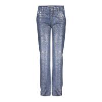 Geisha winter jeans meisjes - blauw - luipaard print
