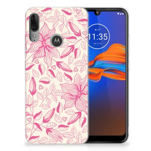 Motorola Moto E6 Plus TPU Case Pink Flowers