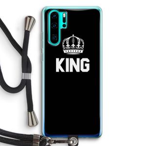 King zwart: Huawei P30 Pro Transparant Hoesje met koord