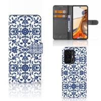 Xiaomi 11T | 11T Pro Hoesje Flower Blue | Portemonnee hoesje
