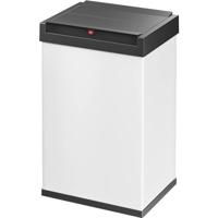 Hailo Big-Box Swing L 8401310 Afvalbak 35 l Plaatstaal (b x h x d) 339 x 545 x 260 mm Wit, Zwart Met zelfsluitende zwenkdeksel 1 stuk(s)