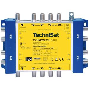 TechniSat Techniswitch 5/8 K, Kaskade Satelliet multiswitch cascade Ingangen (satelliet): 5 (4 satelliet / 1 terrestrisch) Aantal gebruikers: 8