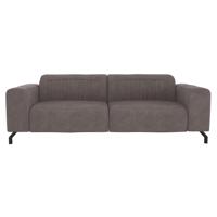 Leen Bakker - Bank Otis 3-zits - Rook - Microleer - Grijs - 94x230x77 Cm