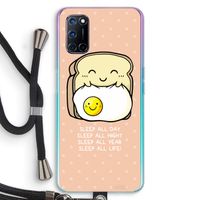 Sleep All Day: Oppo A92 Transparant Hoesje met koord
