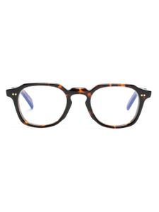 Cutler & Gross lunettes de soleil ovales à effet écailles de tortue - Marron