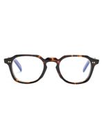 Cutler & Gross lunettes de soleil ovales à effet écailles de tortue - Marron