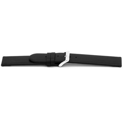 Horlogeband Universeel F116 Leder Zwart 18mm