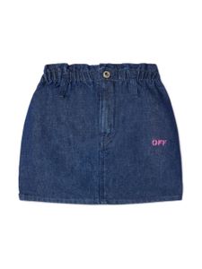 Off-White Kids minijupe Off Stamp en jean - Bleu