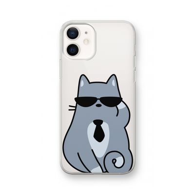 Cool cat: iPhone 12 Transparant Hoesje