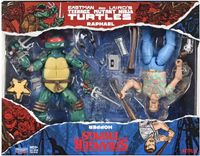 Teenage Mutant Ninja Turtles & Stranger Things Action Figure Double Pack - Raphael & Hopper