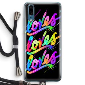 Loves: Huawei P20 Transparant Hoesje met koord