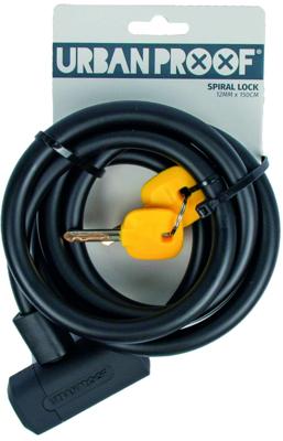 Spiraalslot Urban Proof Ø12mm x 150cm - zwart
